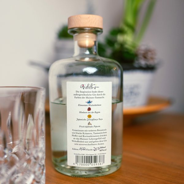 Produktbild vom GickelGin, dem original Gin aus Mainz.